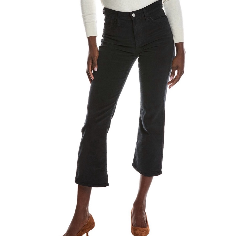 Joe’s Corduroy Black Cropped Flare Jeans